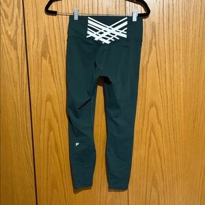 Fabletics women’s S green cross back leggings high waisted full length athletic